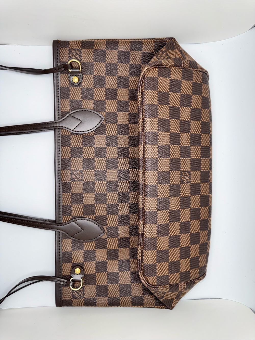 LOUIS VUITTON Neverfull PM Damier Ebene Tote Bag Red Interior - Picture 8 of 16